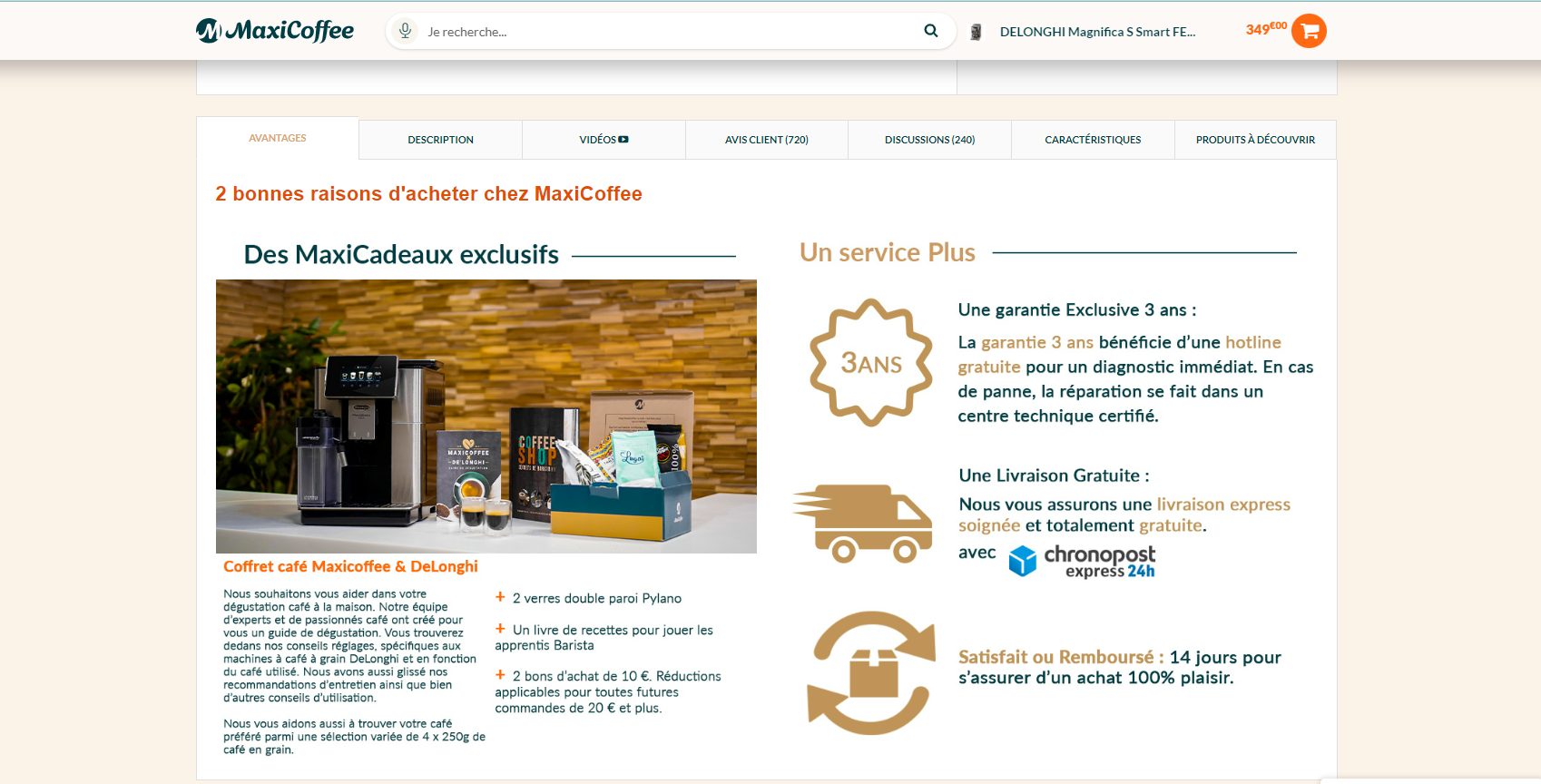 maxi coffe exemple page optimisee